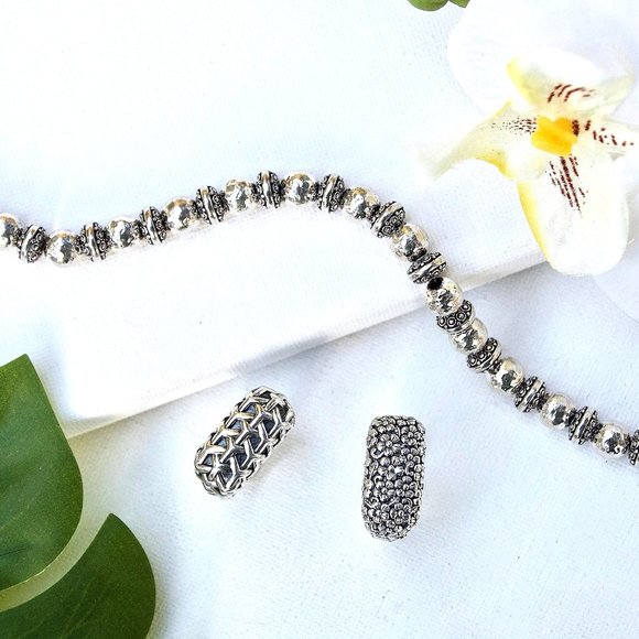 John Hardy JAI Kalahari + Hammered Bead Sterling Silver Bracelet X-Small NIB